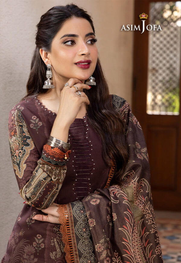 Asim Jofa Ajrwp-19 Printed Premium Winter Cotton Stitched