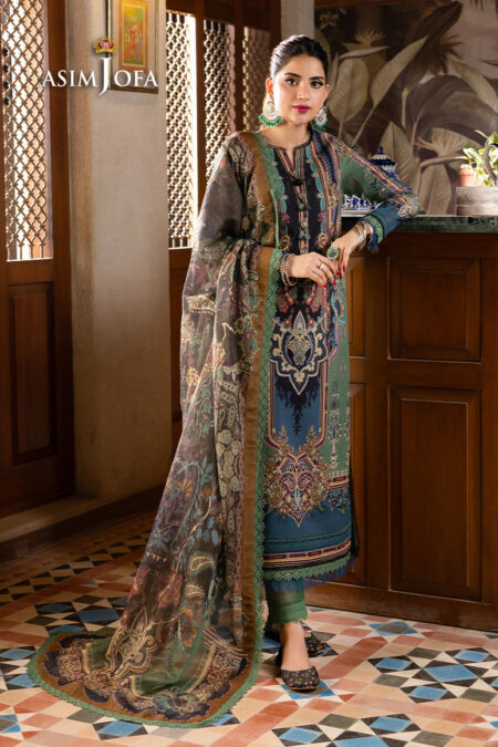 Asim Jofa Ajrwp-24 Printed Premium Winter Cotton Stitched 