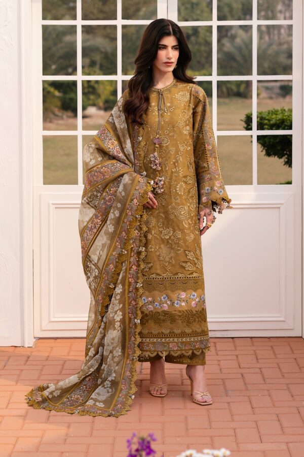 Baroque Embroidered Lawn El-D03 Stitched Eid Collection 2025