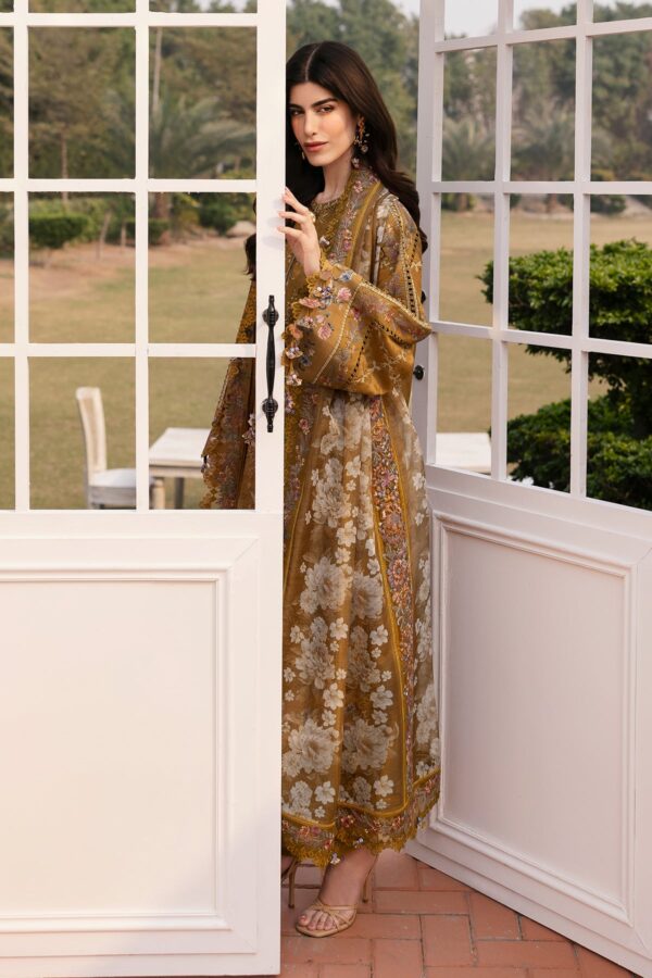 Baroque Embroidered Lawn El-D03 Stitched Eid Collection 2025 - Image 7