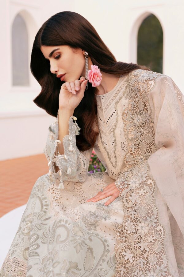 Baroque Embroidered Lawn El-D04 Stitched Eid Collection 2025 - Image 6