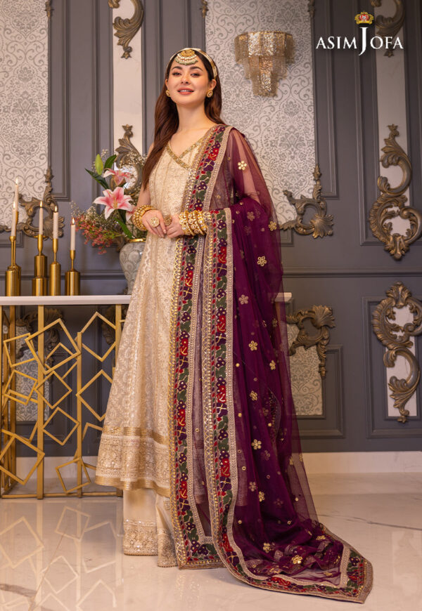 Asim Jofa Ajhj-24 Embroidered Khaddi Net