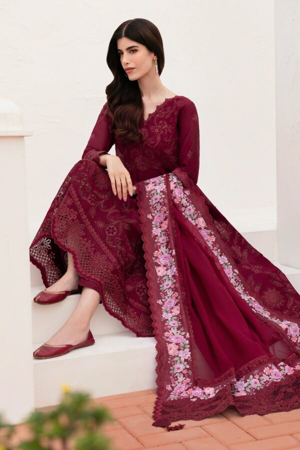 Baroque Embroidered Lawn El-D05 Unstitched Eid Collection 2025 - Image 4