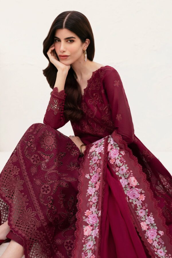 Baroque Embroidered Lawn El-D05 Stitched Eid Collection 2025 - Image 5