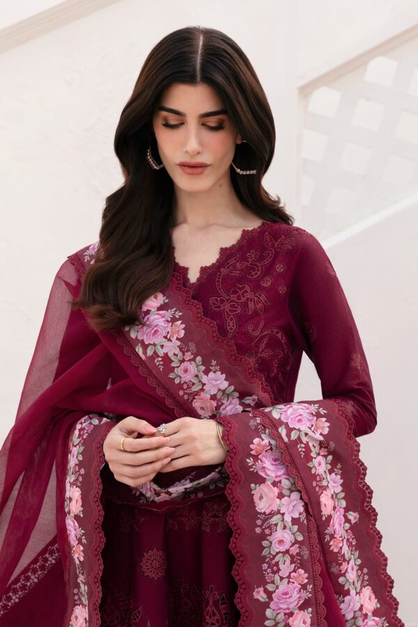 Baroque Embroidered Lawn El-D05 Stitched Eid Collection 2025 - Image 7