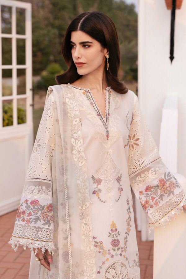 Baroque Embroidered Lawn El-D06 Stitched Eid Collection 2025 - Image 3