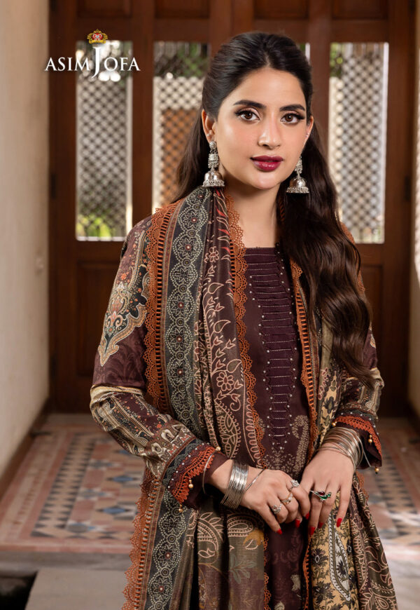 Asim Jofa Ajrwp-19 Printed Premium Winter Cotton Stitched