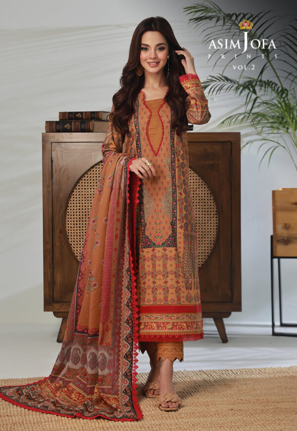 Asim Jofa Ajbpd-34 Printed Stitched