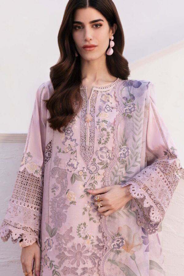 Baroque Embroidered Lawn El-D08 Stitched Eid Collection 2025 - Image 3