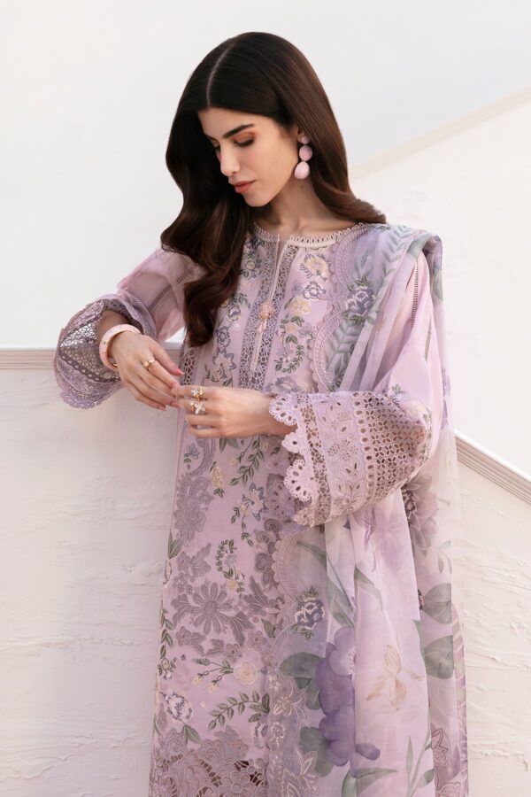 Baroque Embroidered Lawn El-D08 Stitched Eid Collection 2025 - Image 5