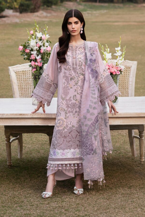 Baroque Embroidered Lawn El-D08 Stitched Eid Collection 2025 - Image 8