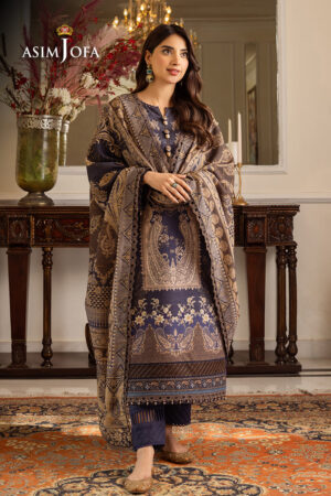 Asim Jofa Ajiwd-05 Printed Khaddar 