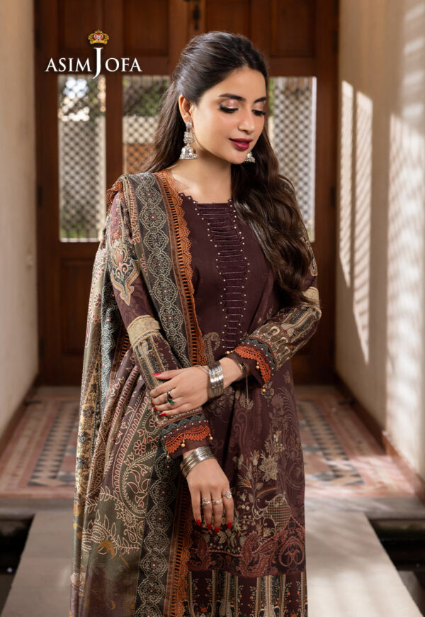 Asim Jofa Ajrwp-19 Printed Premium Winter Cotton Stitched