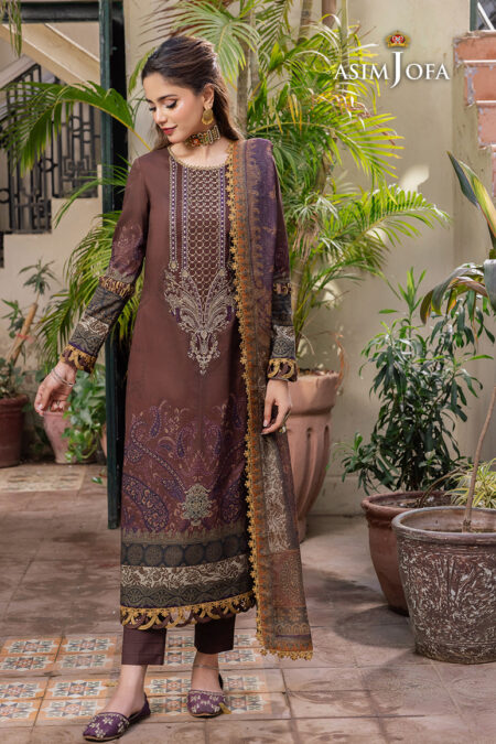 Asim Jofa Ajrw-21 Embroidered Premium Winter Cotton 