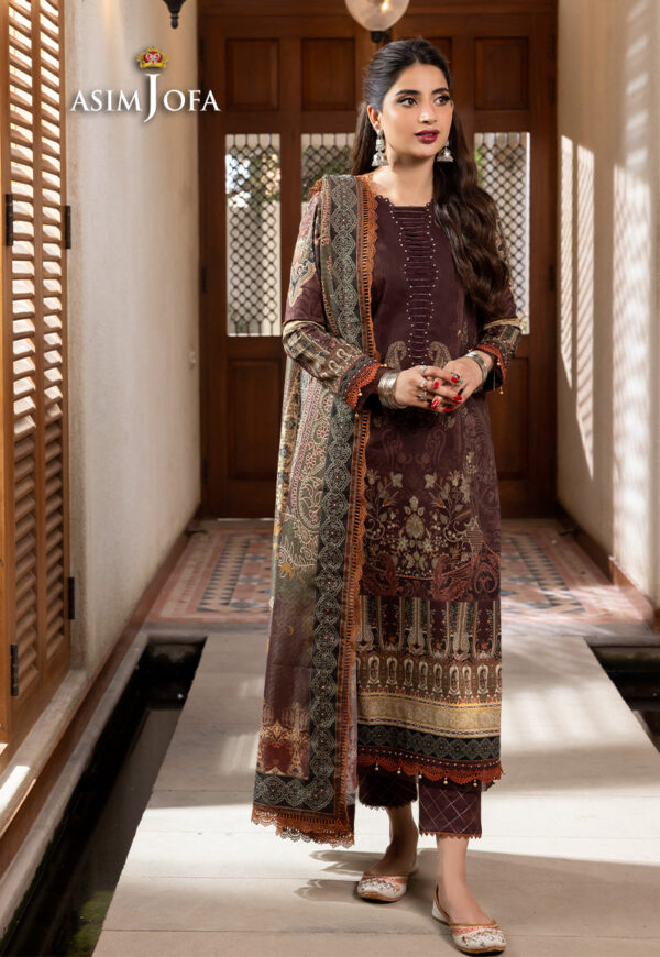 Asim Jofa Ajrwp-19 Printed Premium Winter Cotton Stitched