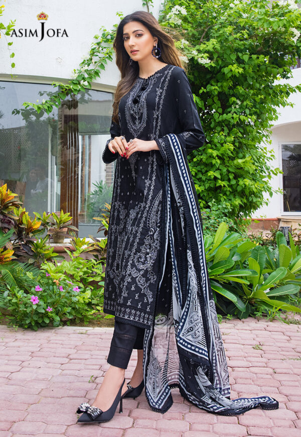 Asim Jofa Ajae-01 Embroidered Cambric