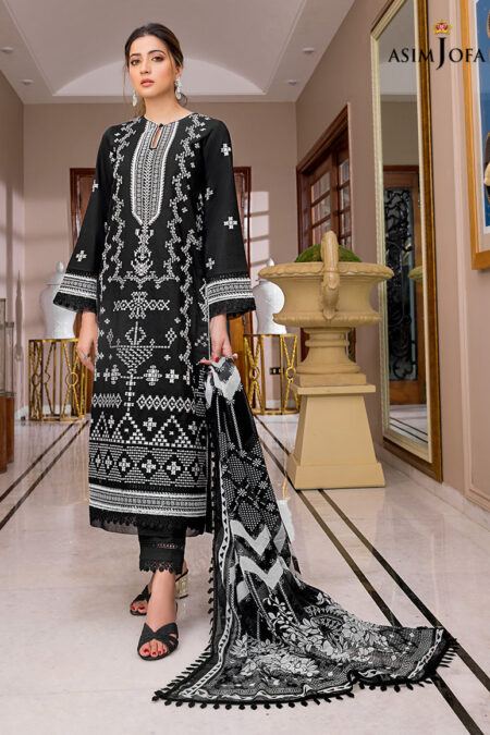 Asim Jofa Ajae-06 Embroidered Cambric 