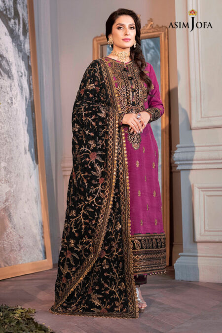 Asim Jofa Ajam-04 Embroidered Raw Silk 