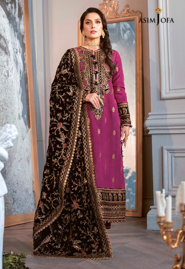 Asim Jofa Ajam-04 Embroidered Raw Silk