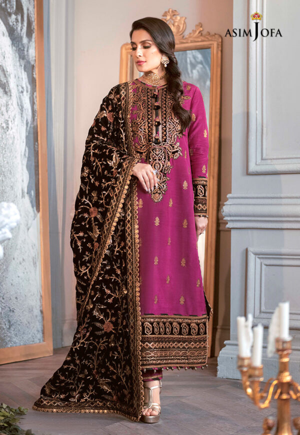 Asim Jofa Ajam-04 Embroidered Raw Silk