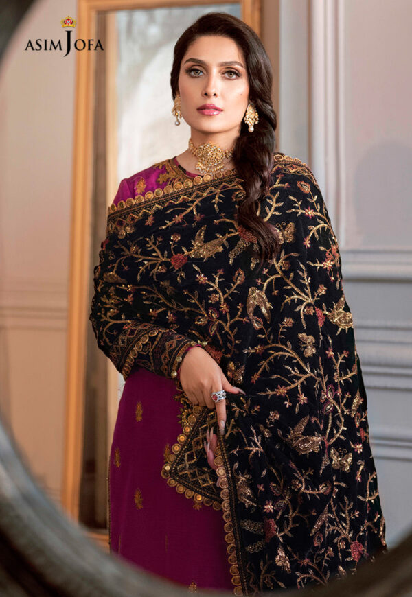 Asim Jofa Ajam-04 Embroidered Raw Silk