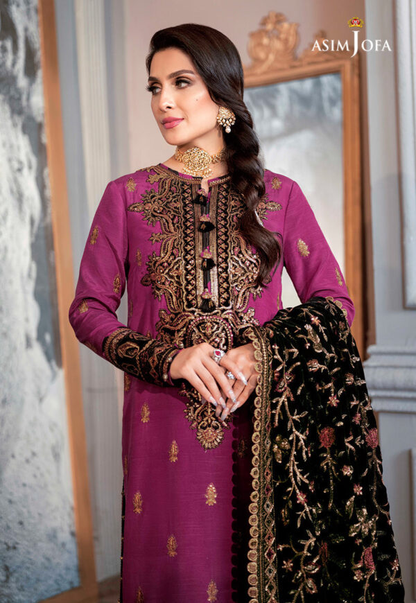 Asim Jofa Ajam-04 Embroidered Raw Silk