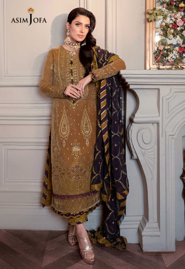 Asim Jofa Ajam-07 Embroidered Velvet