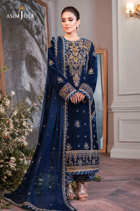 Asim Jofa Ajam-08 Embroidered Velvet 