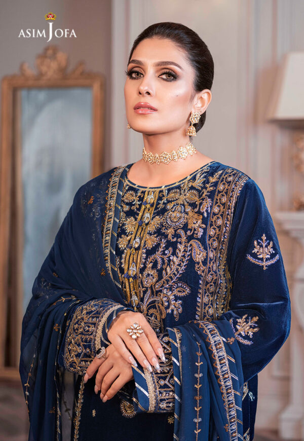 Asim Jofa Ajam-08 Embroidered Velvet