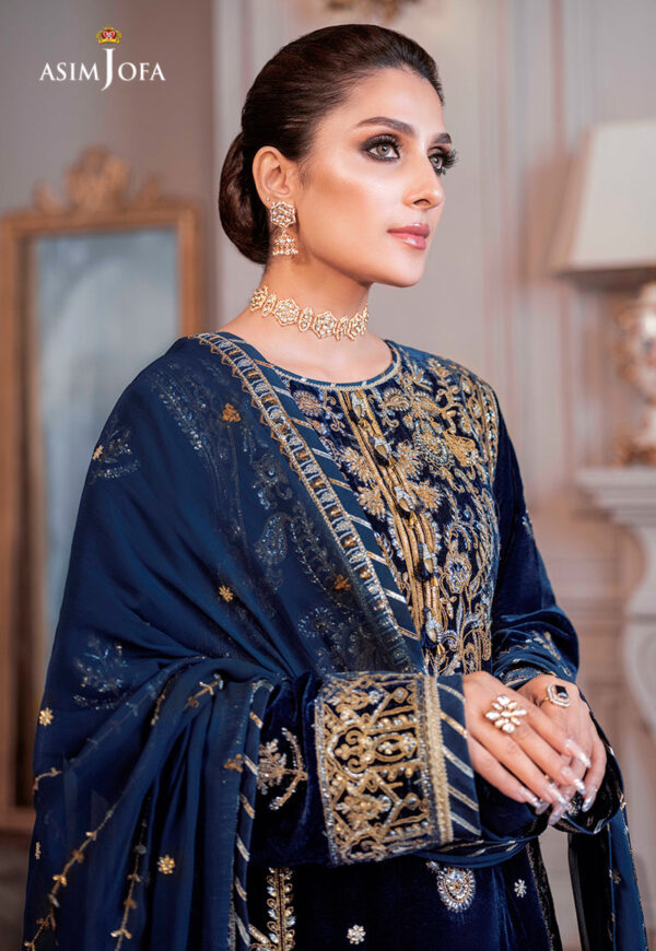 Asim Jofa Ajam-08 Embroidered Velvet