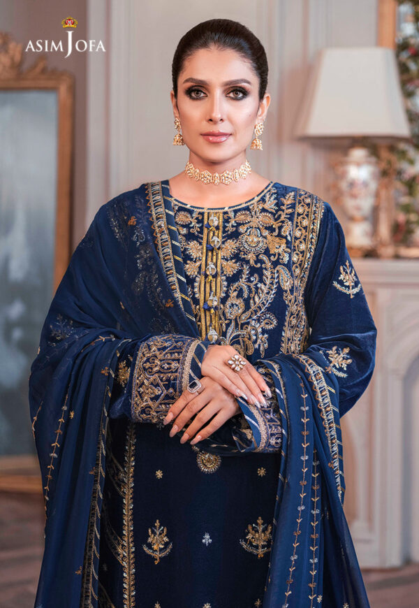 Asim Jofa Ajam-08 Embroidered Velvet