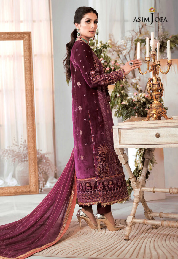 Asim Jofa Ajam-10 Embroidered Velvet