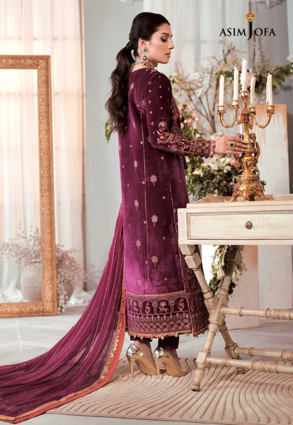 Asim Jofa Ajam-10 Embroidered Velvet
