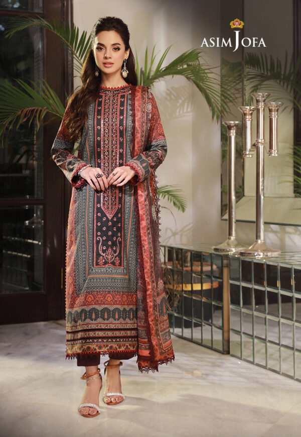 Asim Jofa Ajas-03 Embroidered Cambric 3-Pcs