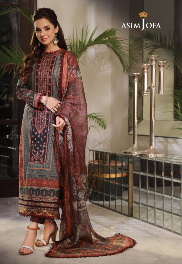 Asim Jofa Ajas-03 Embroidered Cambric 3-Pcs