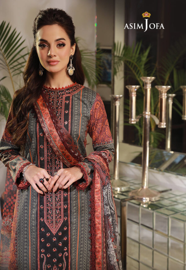 Asim Jofa Ajas-03 Embroidered Cambric 3-Pcs