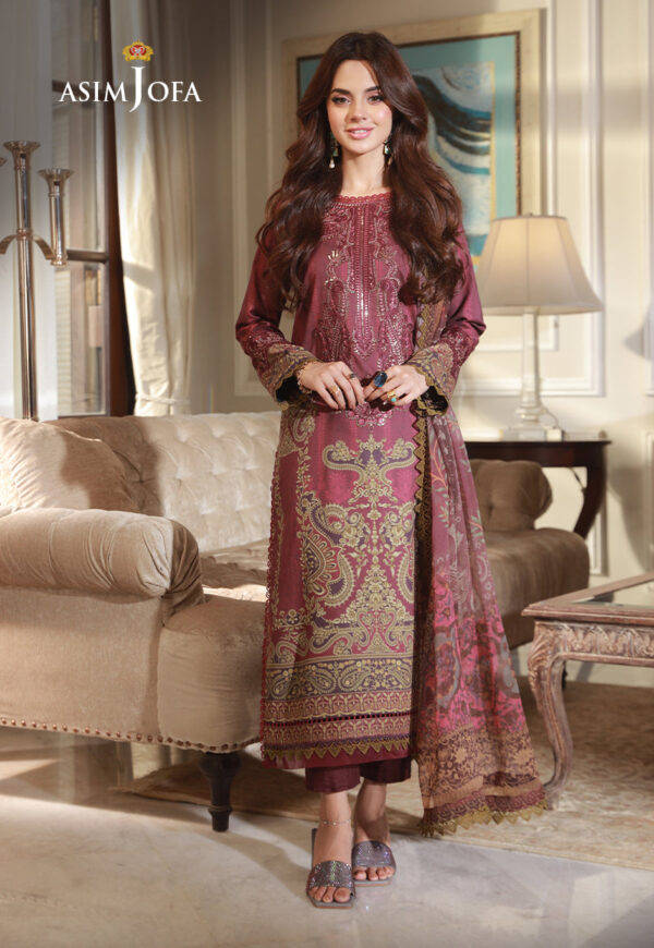 Asim Jofa Ajas-04 Embroidered Cambric 3-Pcs