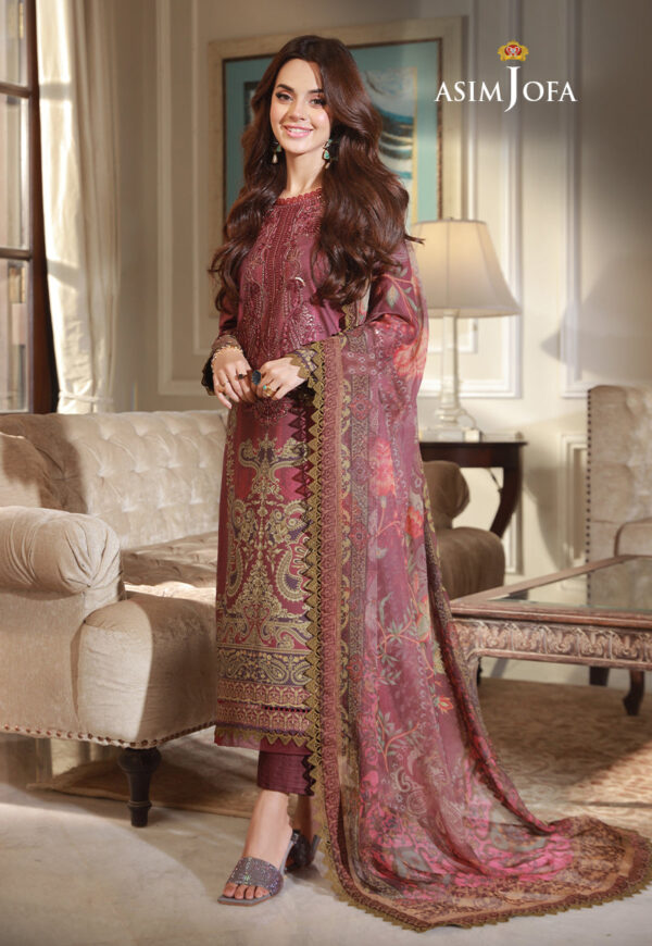 Asim Jofa Ajas-04 Embroidered Cambric 3-Pcs