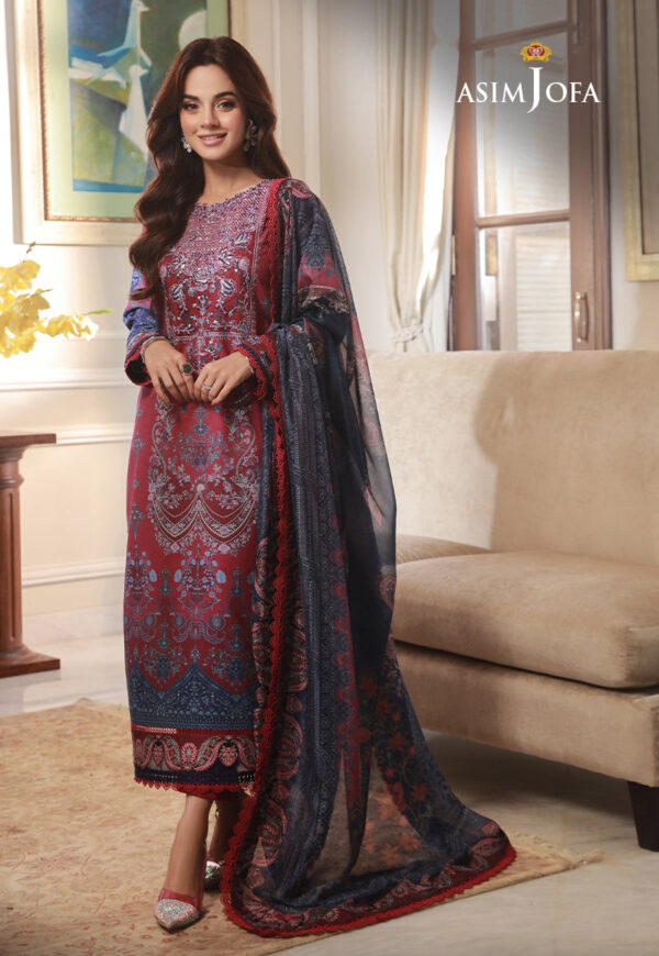 Asim Jofa Ajas-07 Embroidered Cambric 3-Pcs