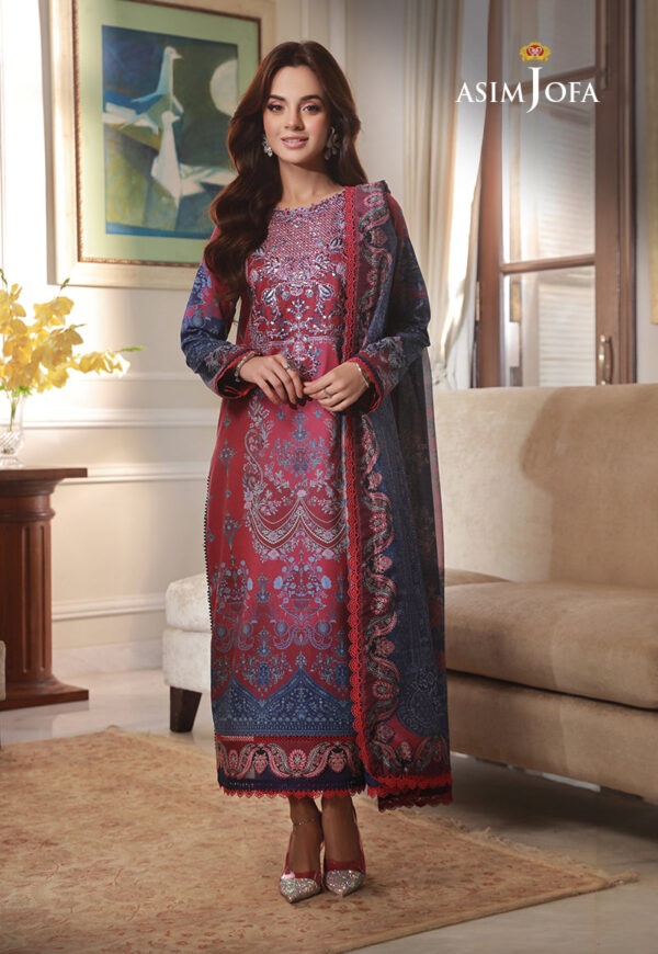 Asim Jofa Ajas-07 Embroidered Cambric 3-Pcs
