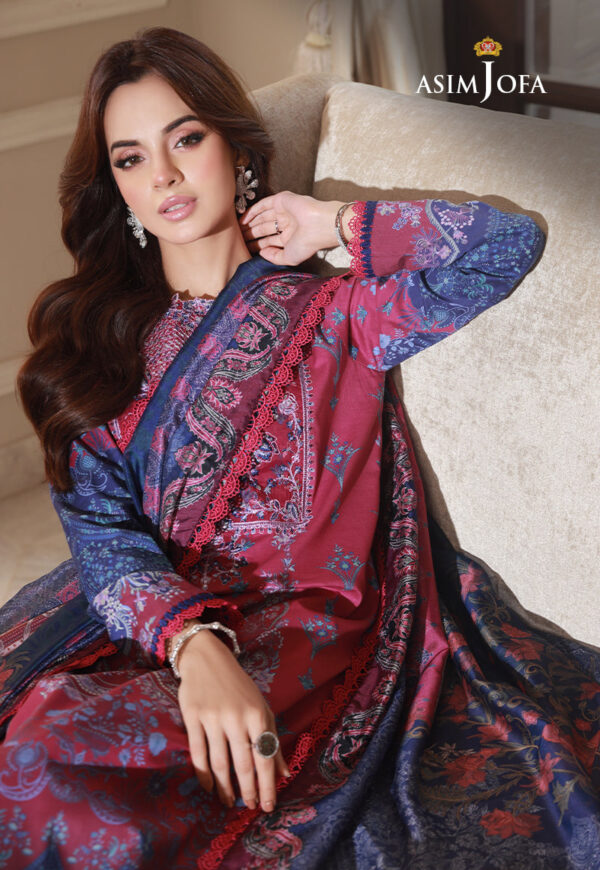 Asim Jofa Ajas-07 Embroidered Cambric 3-Pcs