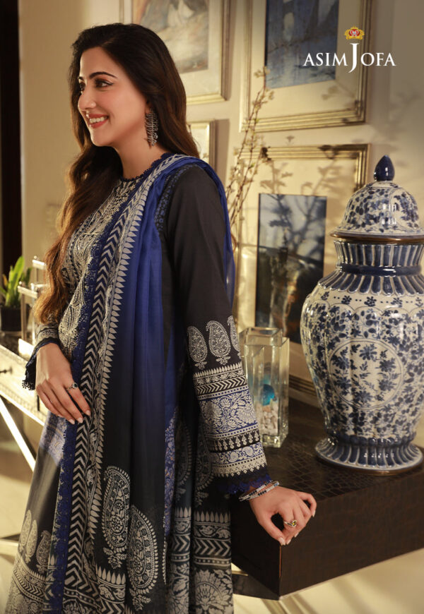 Asim Jofa Ajas-09 Embroidered Cambric 3-Pcs