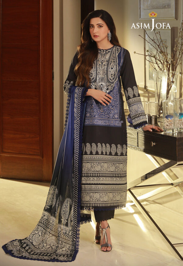 Asim Jofa Ajas-09 Embroidered Cambric 3-Pcs