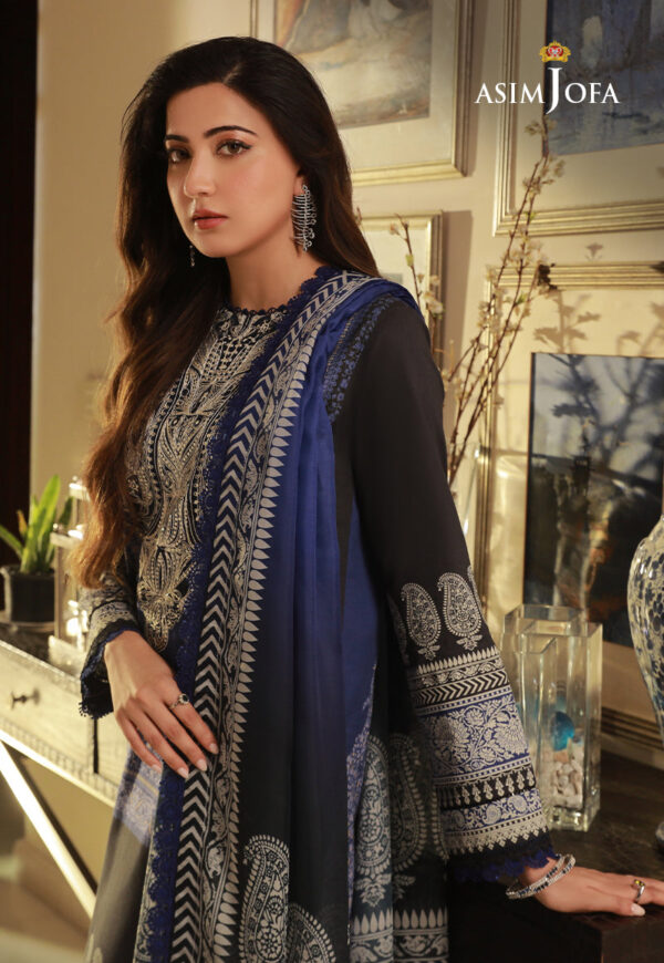 Asim Jofa Ajas-09 Embroidered Cambric 3-Pcs
