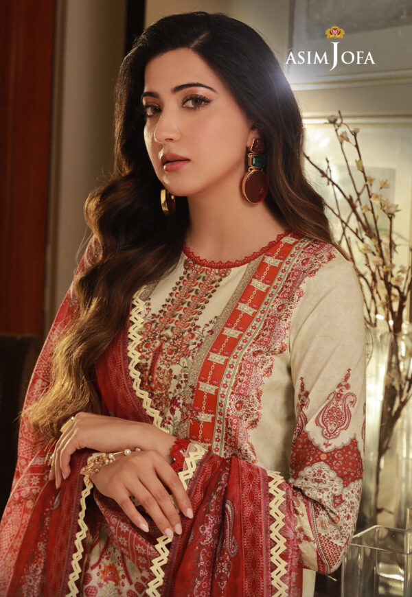 Asim Jofa Ajas-10 Embroidered Cambric 3-Pcs