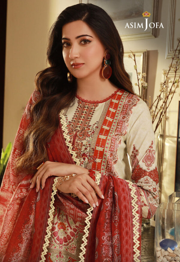 Asim Jofa Ajas-10 Embroidered Cambric 3-Pcs