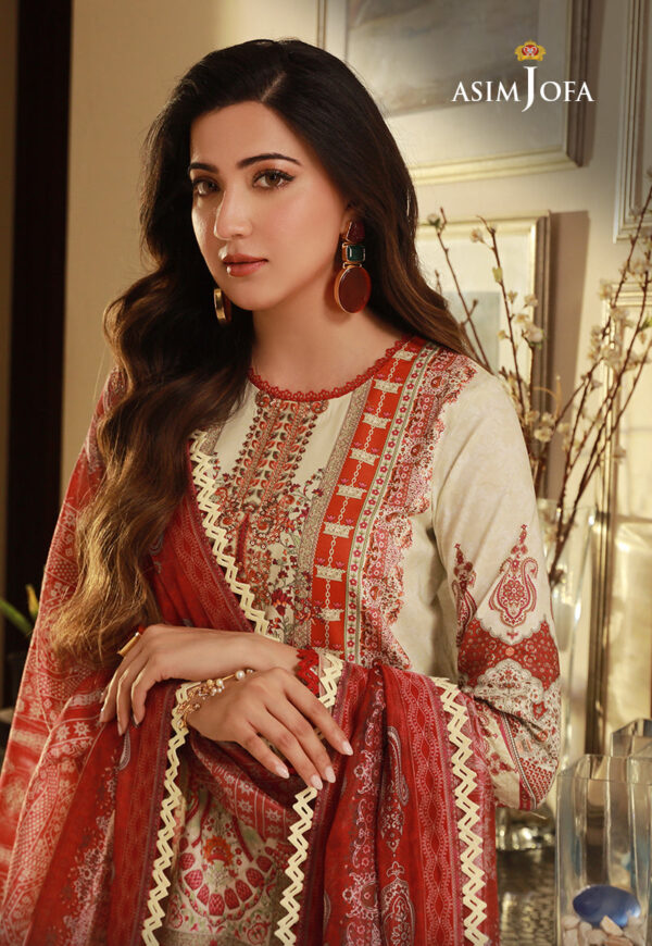 Asim Jofa Ajas-10 Embroidered Cambric 3-Pcs