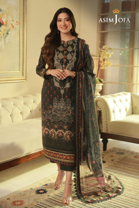 Asim Jofa Ajas-11 3-Pcs Printed Cambric 