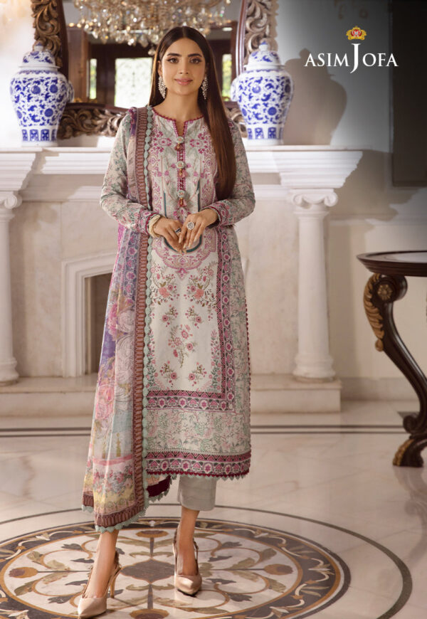 Asim Jofa Ajas-13 3-Pcs Printed Cambric