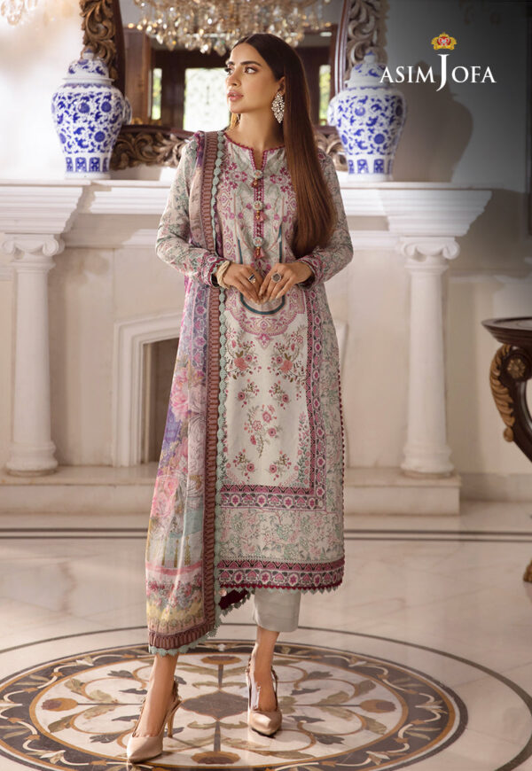 Asim Jofa Ajas-13 3-Pcs Printed Cambric